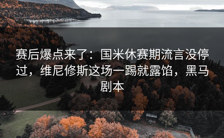 赛后爆点来了:国米休赛期流言没停过,维尼修斯这场一踢就露馅,黑马剧本