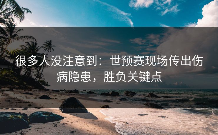 很多人没注意到：世预赛现场传出伤病隐患，胜负关键点